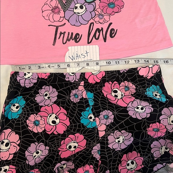 Disney szM Nightmare Before Christmas Women's Pink and Black Sleepwear Set EUC - Picture 10 of 13